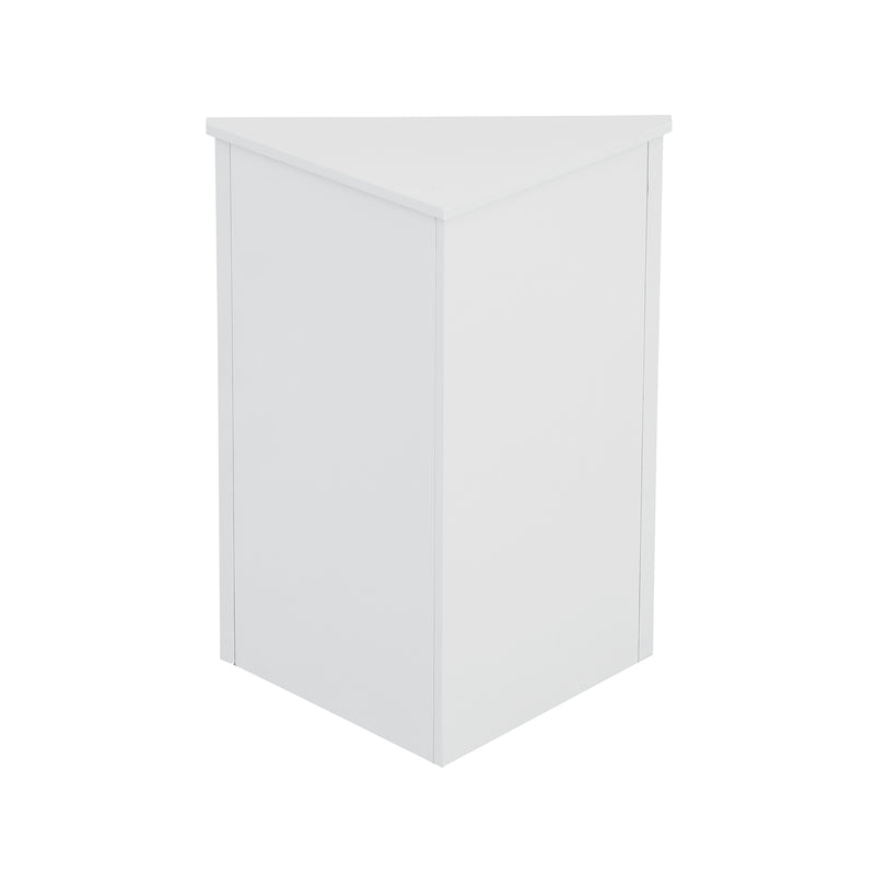 Supfirm White Triangle Bathroom Storage Cabinet with Adjustable Shelves, Freestanding Floor Cabinet for Home Kitchen