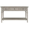 Supfirm TREXM Classic Retro Style Console Table with Three Top Drawers and Open Style Bottom Shelf, Easy Assembly (Gray Wash)