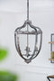 4 - Light Metal Chandelier, Hanging Light Fixture with Adjustable Chain for Kitchen Dining Room Foyer Entryway, Bulb Not Included - Supfirm