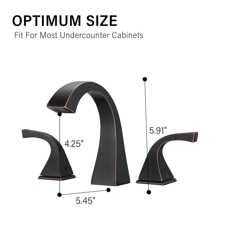 Supfirm 2-Handle Bathroom Sink Faucet with Drain, Oil Rubbed Bronze