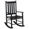 Supfirm Black Slat Back Rocking Chair