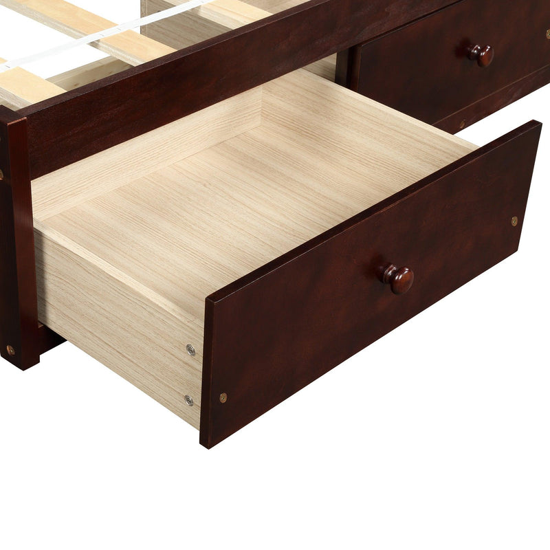 Orisfur. Twin Size Platform Storage Bed with 3 Drawers - Supfirm