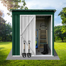 Supfirm Metal garden sheds 5ftx4ft outdoor storage sheds Green+White