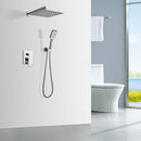 Supfirm Shower Faucet Set Anti-scald Shower Fixtures with Rough-in Pressure Balanced Valve and Embedded Box, Wall Mounted Rain Shower System