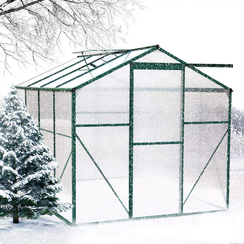 Supfirm Polycarbonate Greenhouse,6'x 8' Heavy Duty Walk-in Plant Garden Greenhouse for Backyard/Outdoor