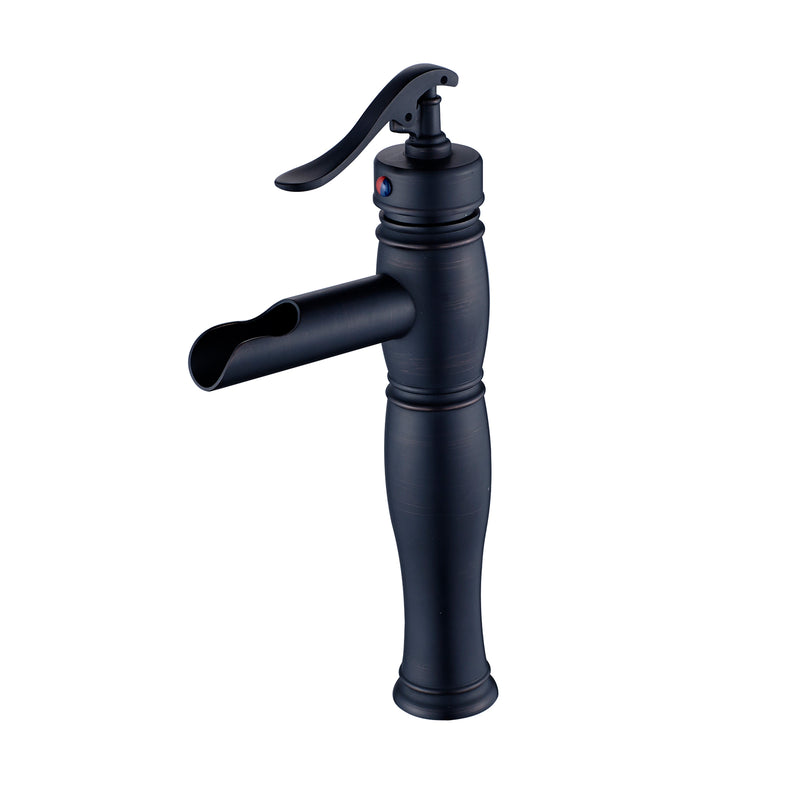 Supfirm Sink Faucet Oil Rubbed Bronze Waterfall Bathroom Faucet