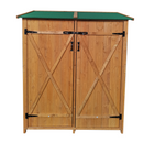 Supfirm XWT011 WOODENSHED Natural for backyard garden big Tool storage Flat roof tool room 63.58"X 24.6"X 53.15"