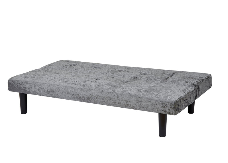 Modern sofa bed in iced velour, multi-position adjustable sofa bed, plastic feet - Supfirm