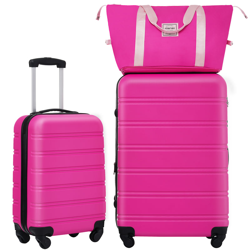 Supfirm Hardshell Luggage Sets 2Pcs + Bag Spinner Suitcase with TSA Lock Lightweight 20" + 28"