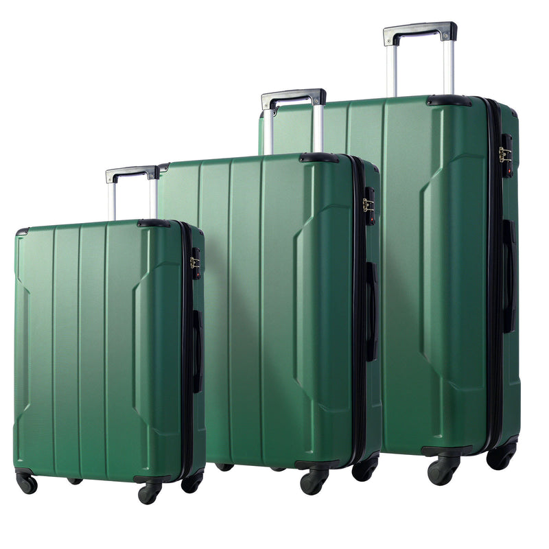 Supfirm Hardshell Luggage Sets 3 Pcs Spinner Suitcase with TSA Lock Lightweight 20''24''28''