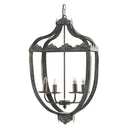 4 - Light Metal Chandelier, Hanging Light Fixture with Adjustable Chain for Kitchen Dining Room Foyer Entryway, Bulb Not Included - Supfirm