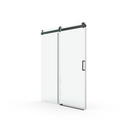 Supfirm Elan 68 to 72 in. W x 76 in. H Sliding Frameless Soft-Close Shower Door with Premium 3/8 Inch (10mm) Thick Tampered Glass in Matte Black 22D01-72MB