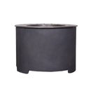Supfirm 20.5 Inch x 15 Inch Dark Grey Faux Concrete Texture Smokeless Firepit With Wood Pellet/Twig/Wood As The Fuel
