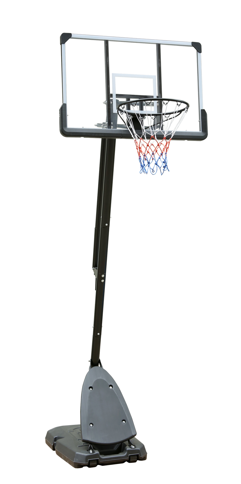 Supfirm Use for Outdoor Height Adjustable 6 to 10ft Basketball Hoop 44 Inch Backboard Portable Basketball Goal System with Stable Base and Wheels