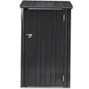 Supfirm Outdoor Storage Shed, 3 x 3 FT Metal Steel Garden Shed with Single Lockable Door, Small Shed Outdoor Steel Utility Tool Shed for Backyard Patio Garden Lawn