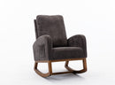 Supfirm COOLMORE  living  room Comfortable  rocking chair  living room chair Dark Gray