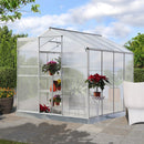 Supfirm Polycarbonate Greenhouse,6'x 8' Heavy Duty Walk-in Plant Garden Greenhouse for Backyard/Outdoor