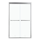 Supfirm Shower Door 48" W x 76"H Semi-Frameless Bypass Sliding Shower Enclosure, Brushed Nickel