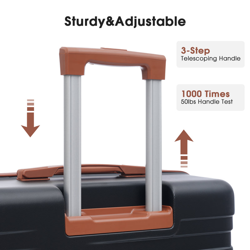 Supfirm Hardshell Luggage Sets 3 Pcs Spinner Suitcase with TSA Lock Lightweight 20''24''28''