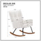 Supfirm Comfy Upholstered Lounge Chair Rocking Chair with High Backrest, for Nursing Baby, Reading, Napping OFF WHITE