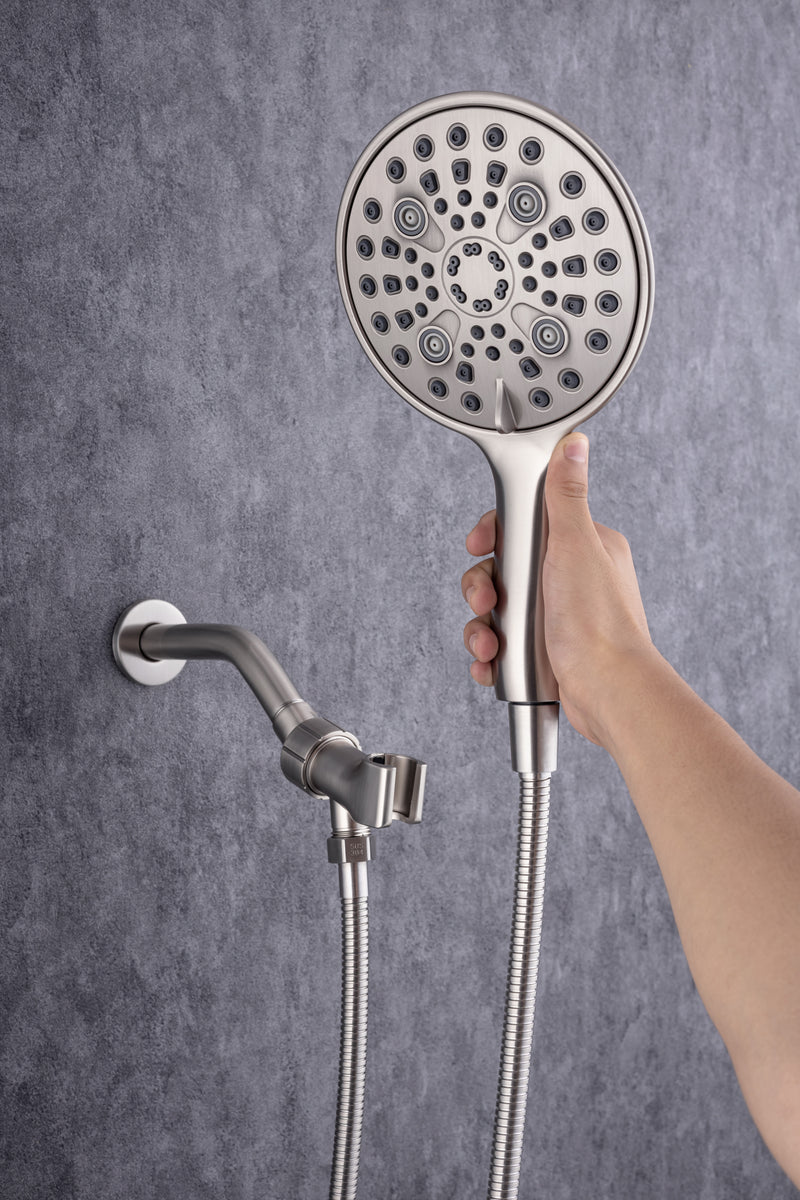 Supfirm 6 In. Detachable Handheld Shower Head Shower Faucet Shower System