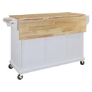 Cambridge Natural Wood Top Kitchen Island with Storage - Supfirm