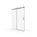 Supfirm 56 to 60 in. W x 76 in. H Sliding Frameless Soft-Close Shower Door with Premium 3/8 Inch (10mm) Thick Tampered Glass in Brushed Nickel 22D01-60BN