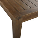 Supfirm U_Style  Acacia Wood Outdoor Dining Table And Chairs Suitable For Patio, Balcony Or Backyard