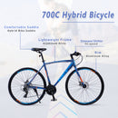 Supfirm 24 Speed Hybrid bike Disc Brake 700C Road Bike For men women's City Bicycle