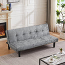 Modern sofa bed in iced velour, multi-position adjustable sofa bed, plastic feet - Supfirm