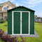 Supfirm Outdoor storage sheds 4FTx6FT Apex roof Green+White