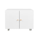 Supfirm Office furniture Copier Cabinet white 2 door steel copier stand mobile pedestal file Printer Stand