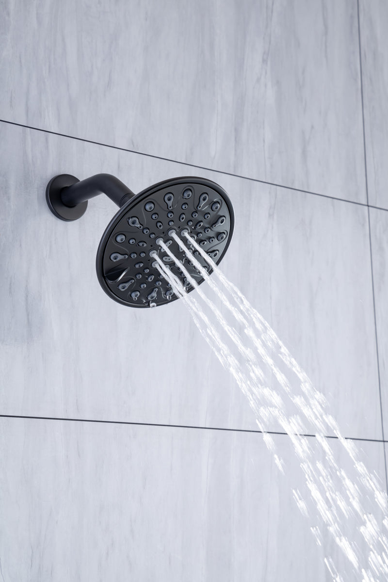 Supfirm 6 In. 6-Spray Balancing Shower Head Shower Faucet