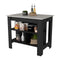 Brooklyn Kitchen Island, Three Concealed Shelves - Supfirm