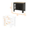 Brooklyn Kitchen Island, Three Concealed Shelves - Supfirm