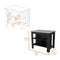 Brooklyn Kitchen Island, Three Concealed Shelves - Supfirm