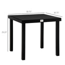 Supfirm Outdoor Dining Table for 4 Person, Square, Aluminum Metal Legs for Garden, Lawn, Patio, Woodgrain Black