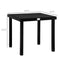 Supfirm Outdoor Dining Table for 4 Person, Square, Aluminum Metal Legs for Garden, Lawn, Patio, Woodgrain Black