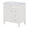 Supfirm 30'' Bathroom Vanity with Top Sink, Modern Bathroom Storage Cabinet with 2 Drawers and a Tip-out Drawer, Single Sink Bathroom Vanity - Supfirm