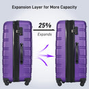 Supfirm Luggage Sets of 2 Piece Carry on Suitcase Airline Approved,Hard Case Expandable Spinner Wheels