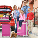 Supfirm 24 IN Luggage 1 Piece with TSA lock , Expandable Lightweight Suitcase Spinner Wheels, Vintage Luggage,Pink