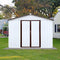 Supfirm Metal garden sheds 6ftx8ft outdoor storage sheds white+offee