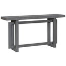 Supfirm U_STYLE Contemporary Console Table with  Industrial-inspired Concrete Wood Top, Extra Long Entryway Table for Entryway, Hallway, Living Room, Foyer, Corridor