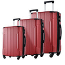 Supfirm Hardshell Luggage Sets 3 Pcs Spinner Suitcase with TSA Lock Lightweight 20''24''28''