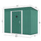 Supfirm 4.2 x 9.1 Ft Outdoor Storage Shed, Metal Tool Shed with Lockable Doors Vents, Utility Garden Shed for Patio Lawn Backyard, Green