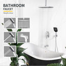 Supfirm Shower System, Ultra-thin Wall Mounted Shower Faucet Set for Bathroom with High Pressure Big Size Stainless Steel Rain Shower head Handheld Shower Set, Under the water, Chrome