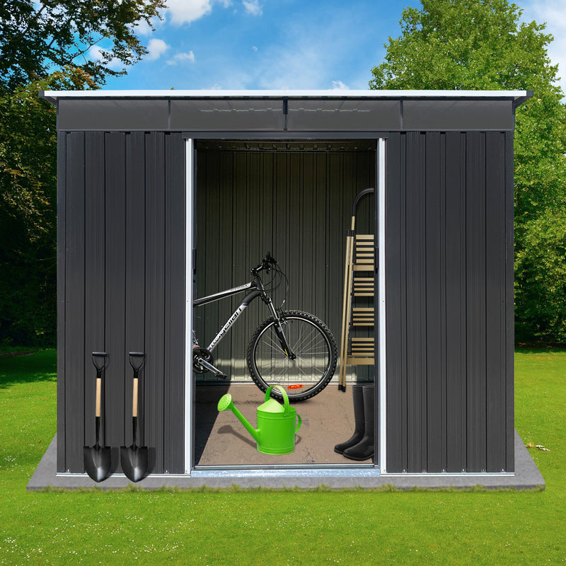 Supfirm Metal garden sheds 6ftx8ft outdoor storage sheds Acrylic Total