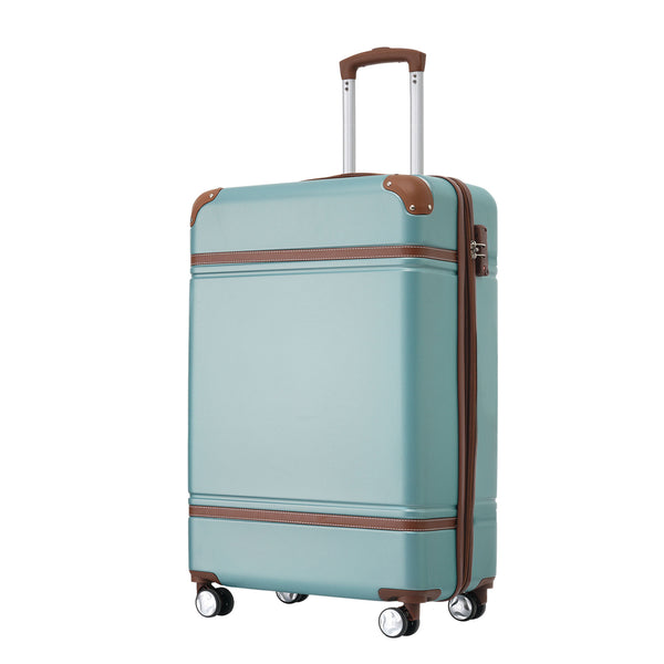 Supfirm 20 IN Luggage 1 Piece with TSA lock , Lightweight Suitcase Spinner Wheels,Carry on Vintage Luggage,Blue Green