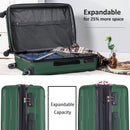 Supfirm Expanable Spinner Wheel 2 Piece Luggage Set ABS Lightweight Suitcase with TSA Lock 20inch+28inch