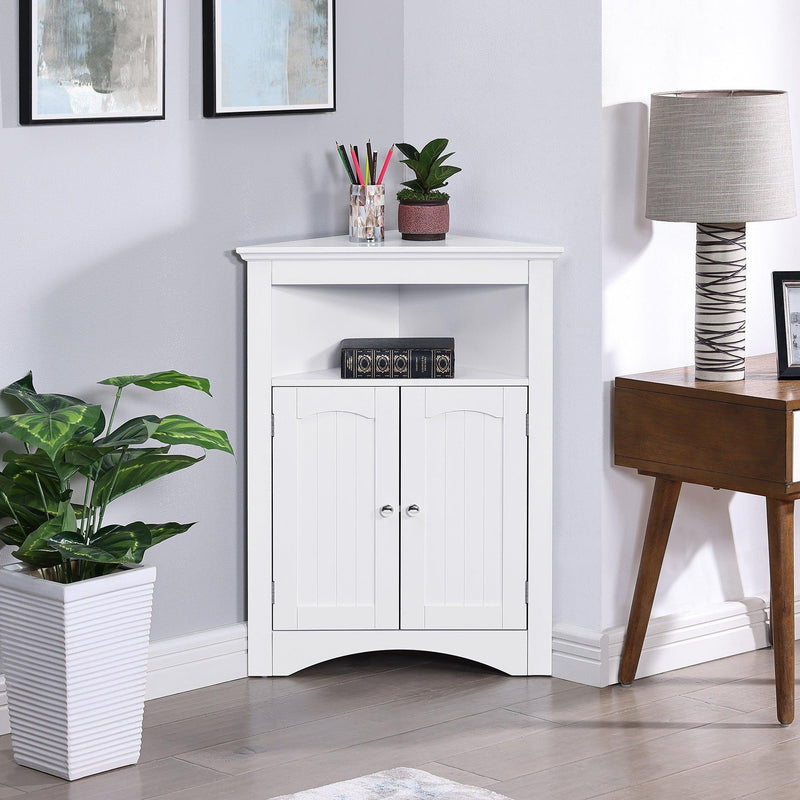 sideboard cabinet,corner cabinet,Bathroom Floor Corner Cabinet with Doors and Shelves, Kitchen, Living Room,Free Standing Storage Cabinet for Bathroom - Supfirm